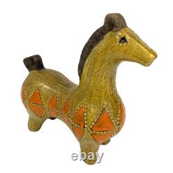 VTG Bitossi Pottery Yellow Horse Aldo Londi 10
