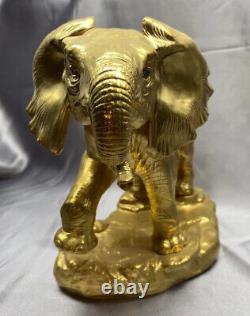 VTG Boehm Baby Elephant Gem & Gold 400 Collection Figurine Diamond Eyes 24k #43