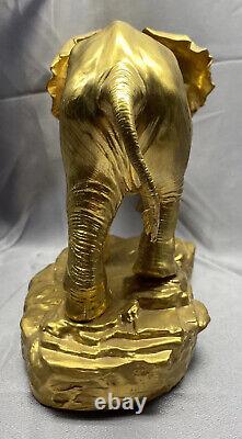 VTG Boehm Baby Elephant Gem & Gold 400 Collection Figurine Diamond Eyes 24k #43