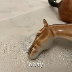 VTG CAMA Hand Painted Porcelain Amazing Detail of Kicking jumping horse figurine