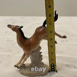 VTG CAMA Hand Painted Porcelain Amazing Detail of Kicking jumping horse figurine