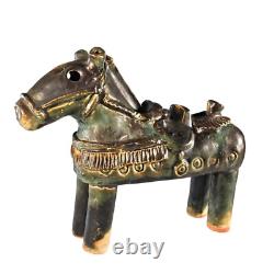 VTG Chinese Glazed Ceramic Horse Figurine Majolica Drip Glaze 10.5 VTG Chinese Glazed Ceramic Horse Figurine Majolica Drip Glaze 10.5