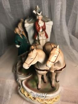 VTG Grafenthal Germany c1880's Colonial Horse Carriage Courting Couple Figurine