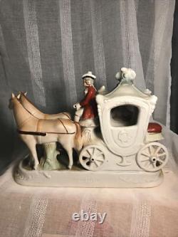 VTG Grafenthal Germany c1880's Colonial Horse Carriage Courting Couple Figurine
