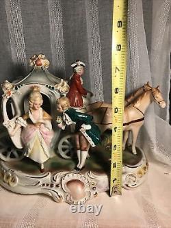 VTG Grafenthal Germany c1880's Colonial Horse Carriage Courting Couple Figurine