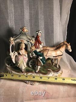 VTG Grafenthal Germany c1880's Colonial Horse Carriage Courting Couple Figurine