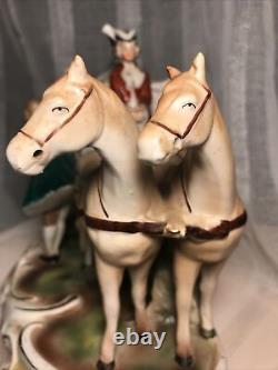 VTG Grafenthal Germany c1880's Colonial Horse Carriage Courting Couple Figurine