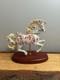 Vtg, Lenox, 2002, The Sweethearts Carousel Horse. Hand Painted. 24k Accents. Coa! (h8)