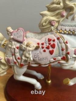 VTG, LENOX, 2002, The Sweethearts Carousel Horse. Hand Painted. 24K Accents. COA! (H8)