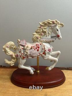 VTG, LENOX, 2002, The Sweethearts Carousel Horse. Hand Painted. 24K Accents. COA! (H8)
