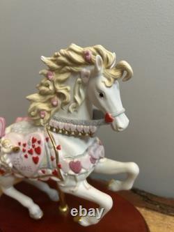 VTG, LENOX, 2002, The Sweethearts Carousel Horse. Hand Painted. 24K Accents. COA! (H8)