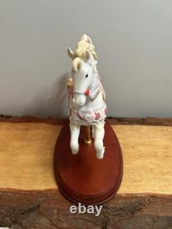 VTG, LENOX, 2002, The Sweethearts Carousel Horse. Hand Painted. 24K Accents. COA! (H8)