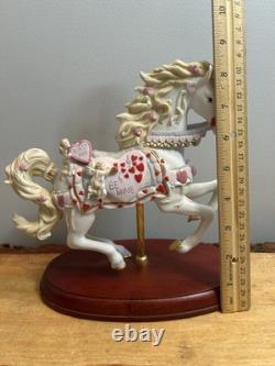 VTG, LENOX, 2002, The Sweethearts Carousel Horse. Hand Painted. 24K Accents. COA! (H8)