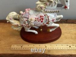 VTG, LENOX, 2002, The Sweethearts Carousel Horse. Hand Painted. 24K Accents. COA! (H8)