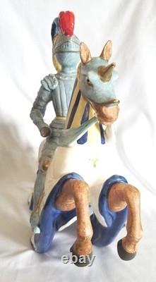 VTG PORCELAIN JOUSTING KNIGHT ON HORDE FIGURINE WithLANCE NUMBERED WithMARK 13 READ