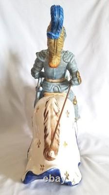 VTG PORCELAIN JOUSTING KNIGHT ON HORDE FIGURINE WithLANCE NUMBERED WithMARK 13 READ