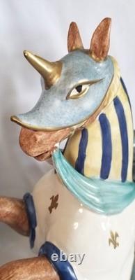 VTG PORCELAIN JOUSTING KNIGHT ON HORDE FIGURINE WithLANCE NUMBERED WithMARK 13 READ