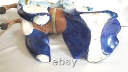 VTG PORCELAIN JOUSTING KNIGHT ON HORDE FIGURINE WithLANCE NUMBERED WithMARK 13 READ