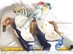 VTG PORCELAIN JOUSTING KNIGHT ON HORDE FIGURINE WithLANCE NUMBERED WithMARK 13 READ