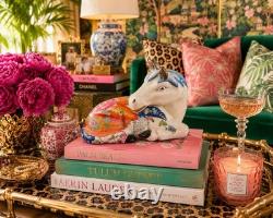 VTG Whimsy Chinese Floral Horse Figurine Porcelain Sculpture Decor 11 Eclectic