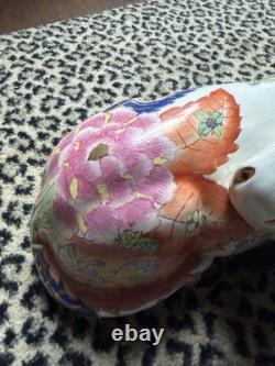 VTG Whimsy Chinese Floral Horse Figurine Porcelain Sculpture Decor 11 Eclectic