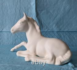 Very Rare Beswick Horse a Pure White Lying Foal