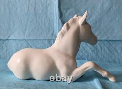 Very Rare Beswick Horse a Pure White Lying Foal