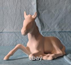 Very Rare Beswick Horse a Pure White Lying Foal
