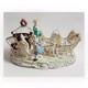 Very Rare German Porcelain Coach Princess Horses & Carriage Figurine Htf