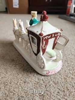 Very Rare German Porcelain Coach Princess Horses & Carriage Figurine HTF