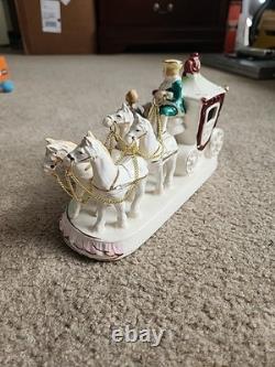 Very Rare German Porcelain Coach Princess Horses & Carriage Figurine HTF