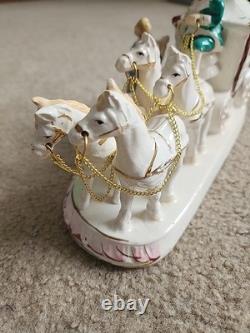 Very Rare German Porcelain Coach Princess Horses & Carriage Figurine HTF