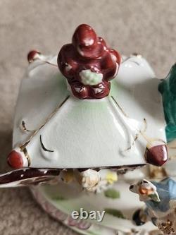 Very Rare German Porcelain Coach Princess Horses & Carriage Figurine HTF