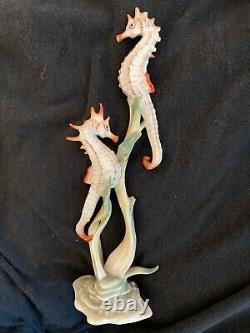 Very rare Hutschenreuther double sea horse figurine, excellent condition