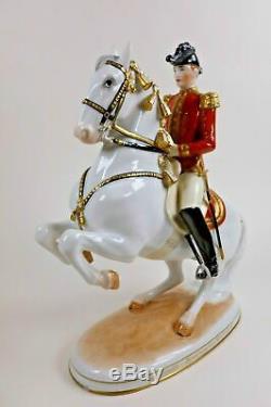 Vienna Augarten Wien Porcelain Spanish Riding School Horse & Rider Levade