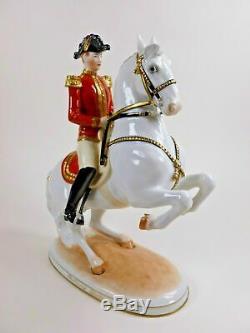 Vienna Augarten Wien Porcelain Spanish Riding School Horse & Rider Levade