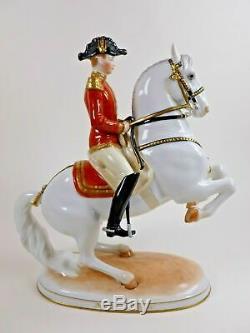 Vienna Augarten Wien Porcelain Spanish Riding School Horse & Rider Levade