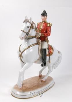 Vienna Augarten Wien Porcelain Spanish Riding School Horse & Rider Pirouette