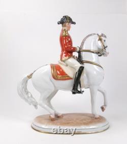 Vienna Augarten Wien Porcelain Spanish Riding School Horse & Rider Pirouette