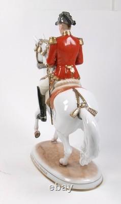 Vienna Augarten Wien Porcelain Spanish Riding School Horse & Rider Pirouette