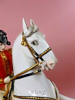 Vienna Wien Augarten Porcelain Spanish Riding School Horse & Rider Courbette