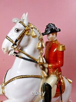 Vienna Wien Augarten Porcelain Spanish Riding School Horse & Rider Courbette