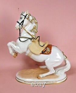 Vienna Wien Augarten Porcelain Spanish Riding School Horse & Rider Levade