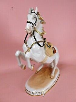 Vienna Wien Augarten Porcelain Spanish Riding School Horse & Rider Levade