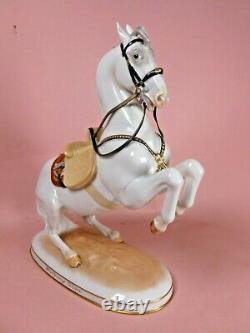 Vienna Wien Augarten Porcelain Spanish Riding School Horse & Rider Levade