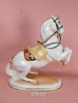 Vienna Wien Augarten Porcelain Spanish Riding School Horse & Rider Levade