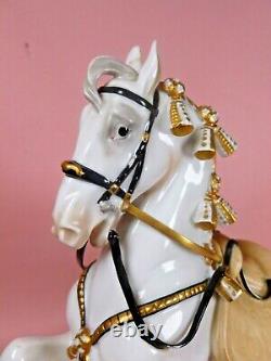 Vienna Wien Augarten Porcelain Spanish Riding School Horse & Rider Levade