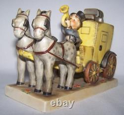 Vintage 1948 HUMMEL Figurine THE MAIL IS HERE Boy Horses Carriage Germany 6 1/2