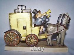 Vintage 1948 HUMMEL Figurine THE MAIL IS HERE Boy Horses Carriage Germany 6 1/2