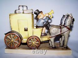 Vintage 1948 HUMMEL Figurine THE MAIL IS HERE Boy Horses Carriage Germany 6 1/2